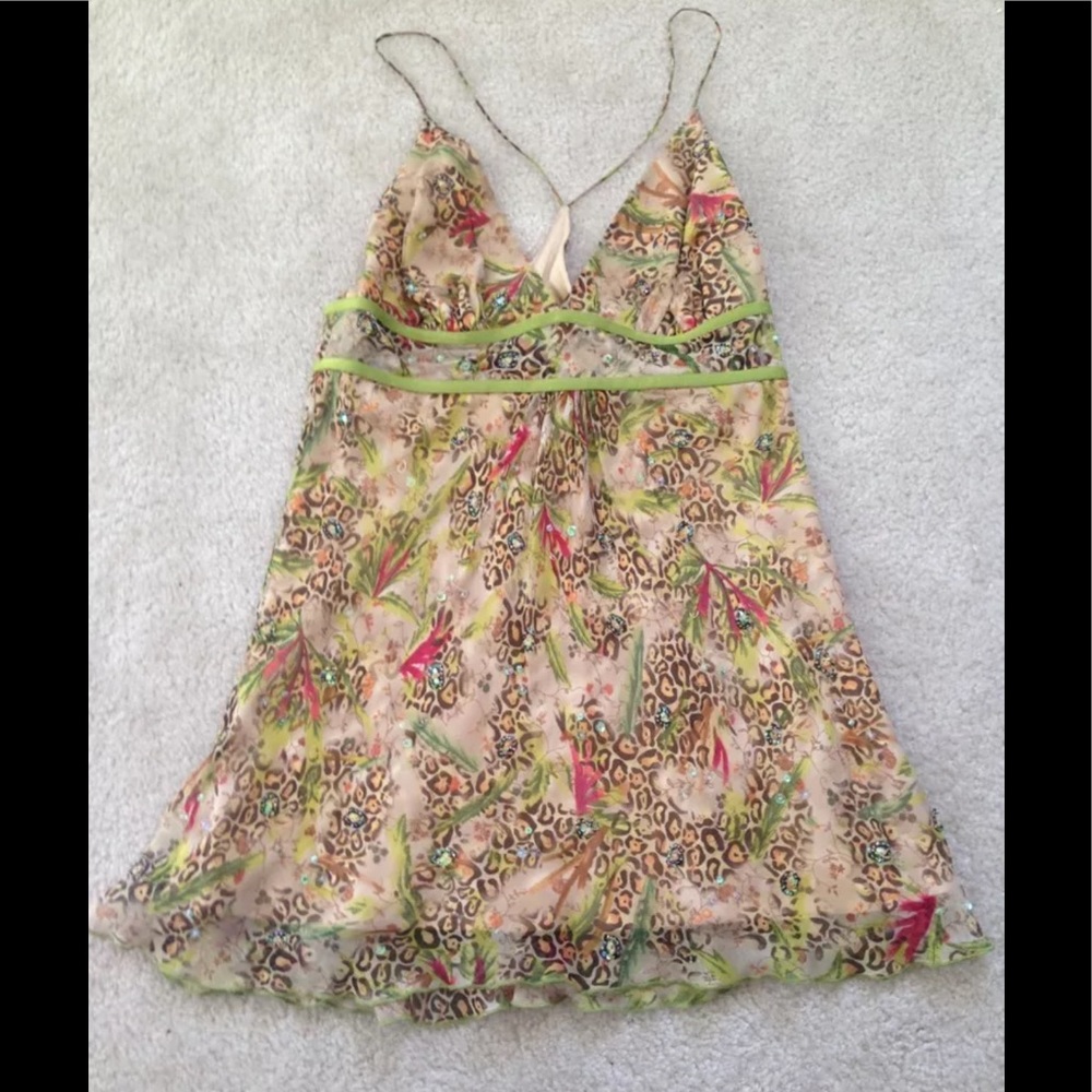 Diane Vonfurstenberg Multi Colored Thin Strap Top - image 1